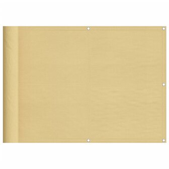 Balkonscherm 75x300 cm 100% oxford polyester zandkleurig 2
