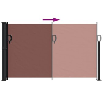 Windscherm uittrekbaar 120x500 cm bruin 5