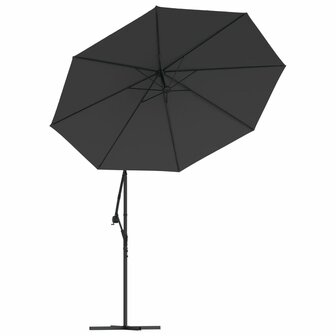 Vervangingsdoek voor zweefparasol 300 cm zwart 6