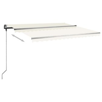 Luifel vrijstaand handmatig uittrekbaar 450x350 cm cr&egrave;mekleurig 5