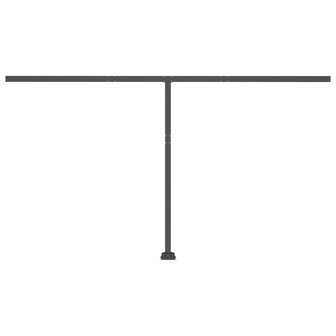 Luifel vrijstaand handmatig uittrekbaar 450x350 cm cr&egrave;mekleurig 8