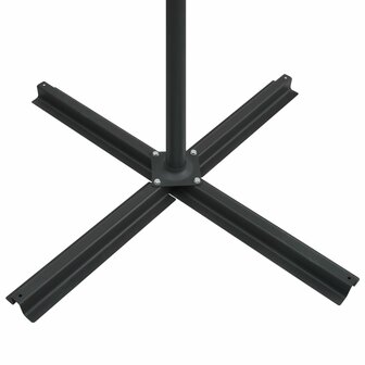 Zweefparasol met LED-verlichting 250x250 cm bordeauxrood 8