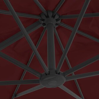 Zweefparasol met aluminium paal 400x300 cm bordeauxrood 6