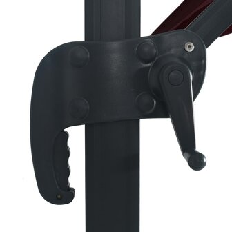 Zweefparasol met LED-verlichting 400x300 cm bordeauxrood 7