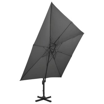 Zweefparasol met dubbel dak 300x300 cm antracietkleurig 3