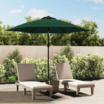 Zweefparasol met LED 3,5 m groen 1