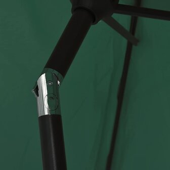 Zweefparasol met LED 3,5 m groen 8