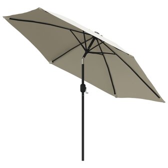 Zweefparasol met LED 3 m zandwit 4