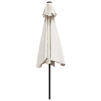 Zweefparasol met LED 3 m zandwit 6