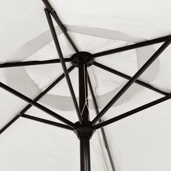 Zweefparasol met LED 3 m zandwit 7