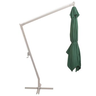 Zweefparasol met aluminium paal 300x300 cm groen 4