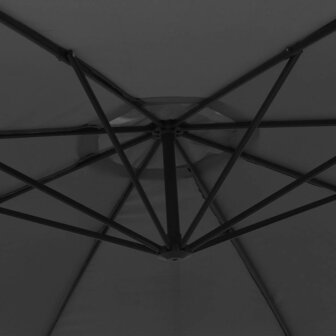 Zweefparasol met aluminium paal 350 cm antracietkleurig 7