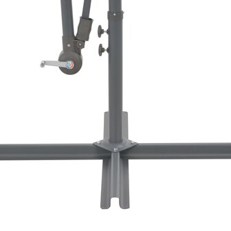 Zweefparasol met aluminium paal 300 cm antracietkleurig 5