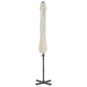 Zweefparasol met aluminium paal 300 cm zandkleurig 3