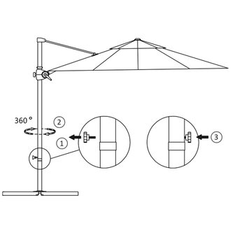 Zweefparasol met stalen paal 250x250 cm antracietkleurig 8