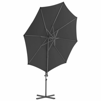 Zweefparasol met stalen paal 300 cm antracietkleurig 3