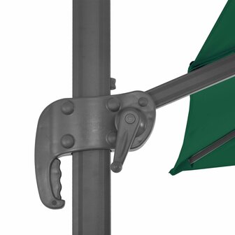 Zweefparasol met aluminium paal 300x300 cm groen 6