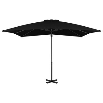 Zweefparasol met aluminium paal 250x250 cm zwart 2