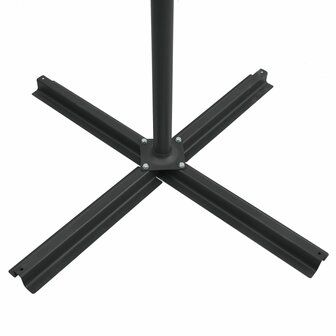 Zweefparasol met LED en stalen paal 250x250 cm zandkleurig 8