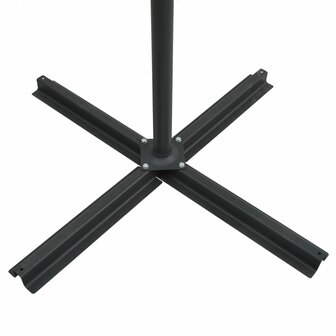 Zweefparasol met LED en stalen paal 250x250 cm antracietkleurig 8