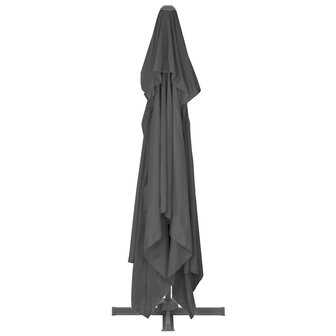 Zweefparasol met aluminium paal 4x3 m zwart 5