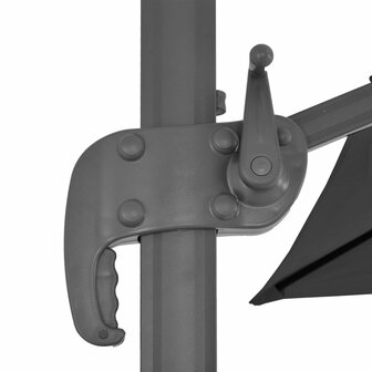 Zweefparasol met aluminium paal 4x3 m zwart 7