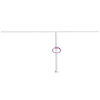 Luifelpaalset 600x245 cm ijzer wit  6