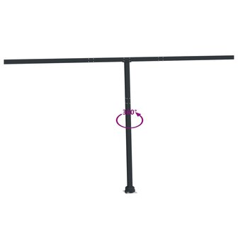 Luifelpaalset 450x245 cm ijzer antracietkleurig  6