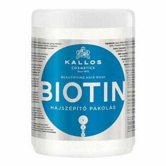 Herstellend haarmasker Kallos Cosmetics Biotin 1 L 1