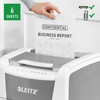 Papierversnipperaar Microsnippers Leitz IQ 150 Autofeed P5 6