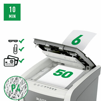 Papierversnipperaar Leitz IQ Autofeed 50X P4 20 L 4