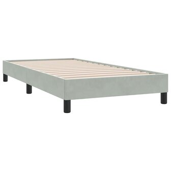 Boxspring zonder matras fluweel lichtgrijs 90x210 cm 3