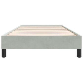 Boxspring zonder matras fluweel lichtgrijs 90x210 cm 5