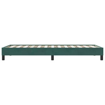 Boxspring zonder matras fluweel donkergroen 90x210 cm 6