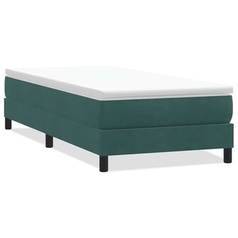 Boxspring zonder matras fluweel donkergroen 100x210 cm 2