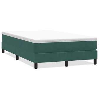 Boxspring zonder matras fluweel donkergroen 120x210 cm 2