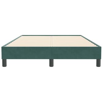 Boxspring zonder matras fluweel donkergroen 120x210 cm 5
