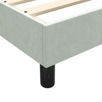 Boxspring zonder matras fluweel lichtgrijs 140x210 cm 8