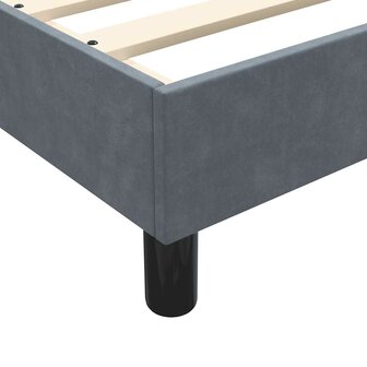 Boxspring zonder matras fluweel donkergrijs 140x210 cm 8