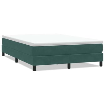 Boxspring zonder matras fluweel donkergroen 140x210 cm 2