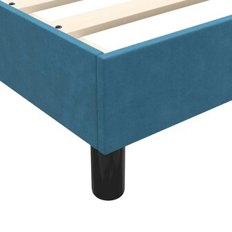 Boxspring zonder matras fluweel donkerblauw 140x210 cm 8