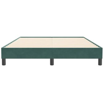 Boxspring zonder matras fluweel donkergroen 160x210 cm 5