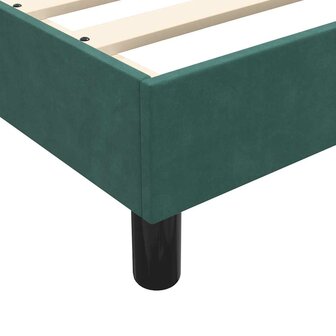 Boxspring zonder matras fluweel donkergroen 160x210 cm 8