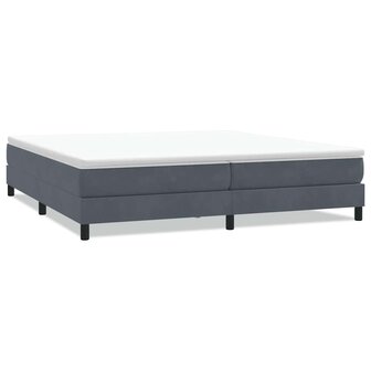 Boxspringbed zonder matras 200x210 cm fluweel donkergrijs 2