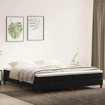 Boxspringbed zonder matras 200x210 cm fluweel zwart 1
