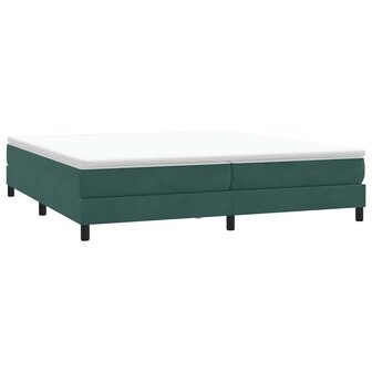 Bed boxspring zonder matras 200x210 cm fluweel donkergroen 3