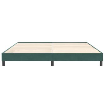 Bed boxspring zonder matras 200x210 cm fluweel donkergroen 5