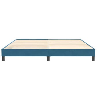 Boxspring zonder matras fluweel donkerblauw 200x210 cm 5