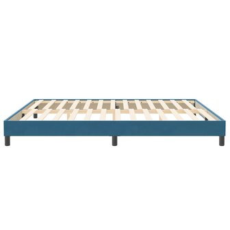 Boxspring zonder matras fluweel donkerblauw 200x210 cm 6