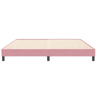 Boxspring zonder matras fluweel roze 200x210 cm 5